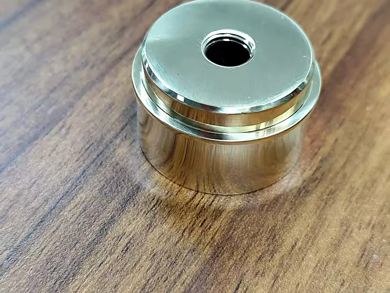 Mirror polished brass threaded sleeve production example thumbnail