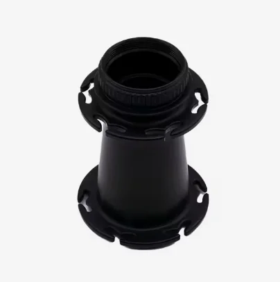 Finished black turn-mill shaft component with threaded end