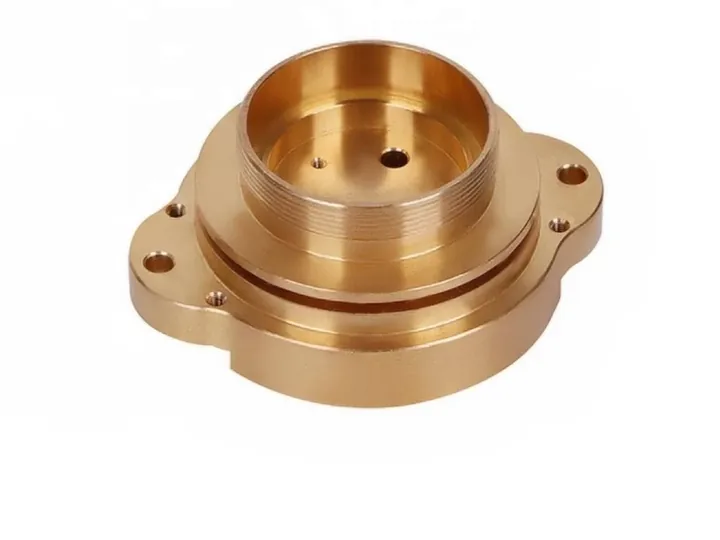 Brass CNC machined adapter and fitting with threaded connection features