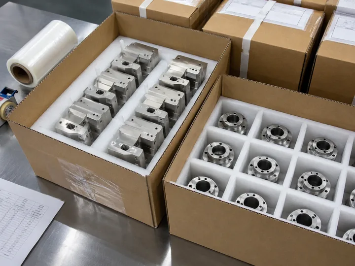Export packing protection for precision CNC machined components