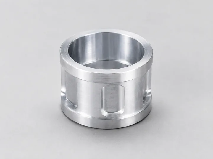CNC machined sleeves and bushings with bore and chamfer details